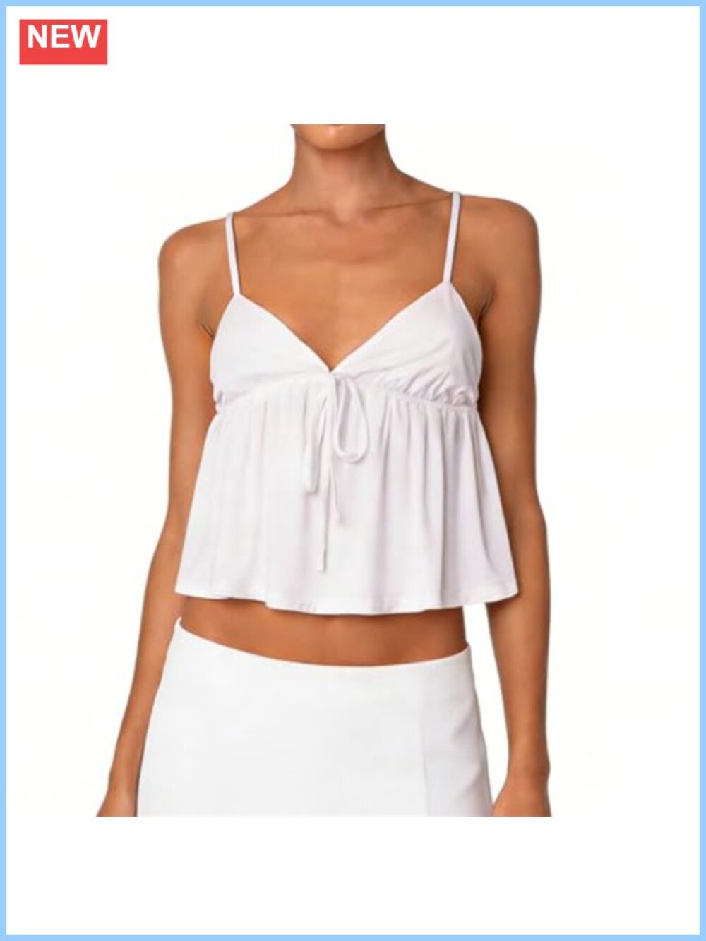 Y2K Flowy Ruffle Hem Backless Deep V Neck Peplum Camisole Tank Top